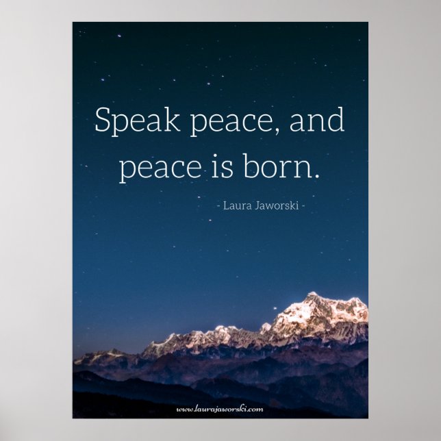 Speak Peace Poster (Front)