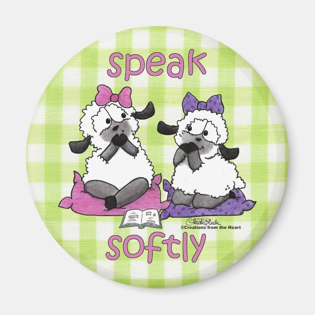 Speak Softly Lambs Magnet (Front)