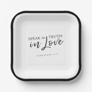 Speak the Truth In Love Ephesians 4:15 Bible Verse Paper Plates