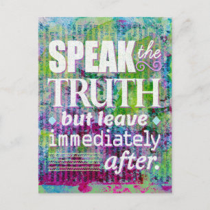 Speak the Truth Postcard