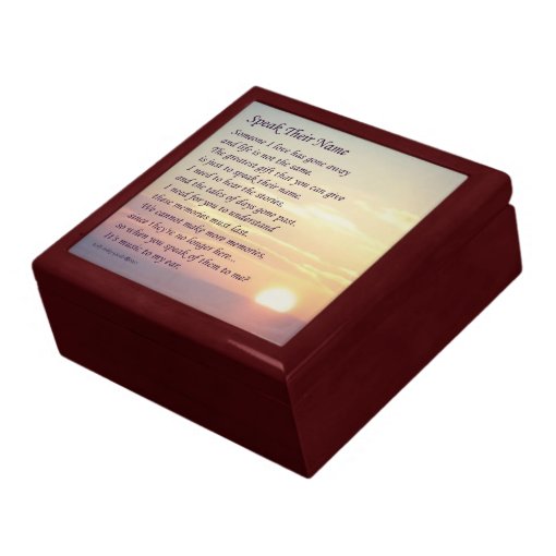 "Speak Their Name" Keepsake Box 4 Zazzle