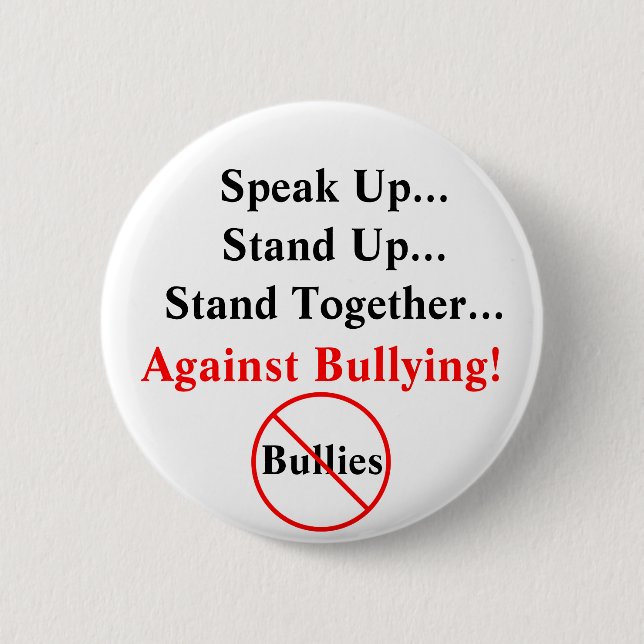 Speak Up Against Bullying Button (Front)