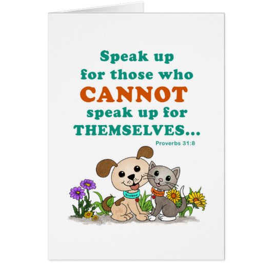 Speak up for those ... (BowWow & MeeYow) Cards (Front)