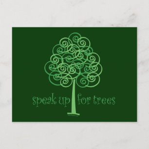 Speak Up for Trees - Tree Hugger Postcard