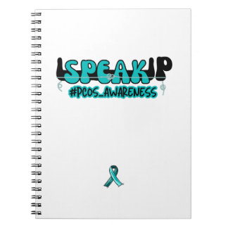 Speak Up PCOS Polycystic Ovary Syndrome Awareness Notebook