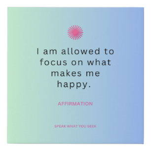 Speak What You Seek – 10x10 Affirmation Canvas ✨