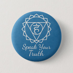 Speak Your Truth Throat Chakra Communication Button