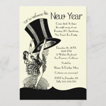 Speakeasy Roaring 20's New Year's Eve Party Invitation by thepapershoppe at Zazzle