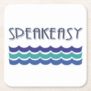 SpeakEasy Square Paper Coaster