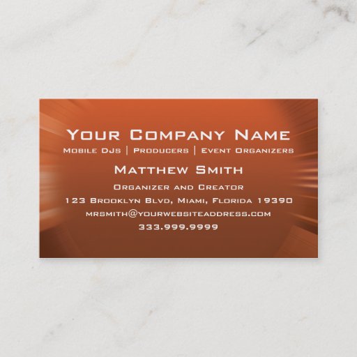 Customizable Speaker Attack Business Card