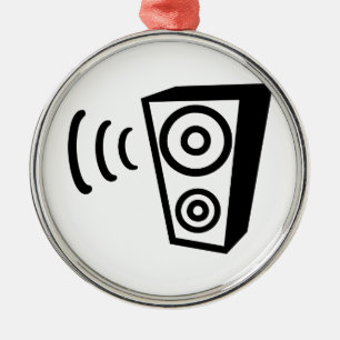 Speaker beat music metal ornament