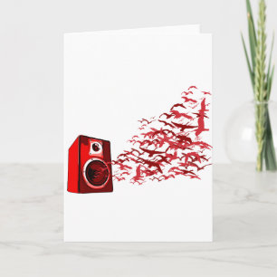 Speaker Birds - Music DJ Loud Disc Jockey Card