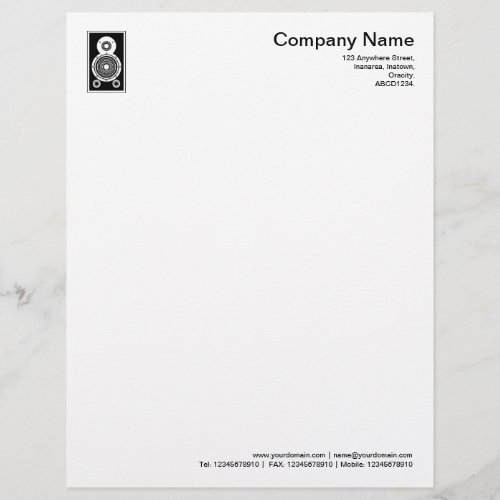 Speaker _ Black Letterhead