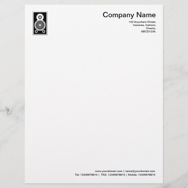Speaker - Black Letterhead (Front)