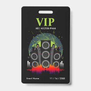Speaker Blast VIP All Access Pass Badge