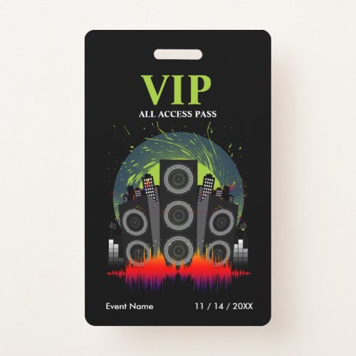 Speaker Blast VIP All Access Pass Badge