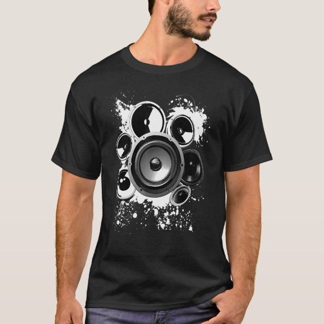 Speaker Building Electronics Sound Frequency Subwo T-Shirt (Front)