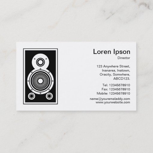 Speaker Business Card Zazzle