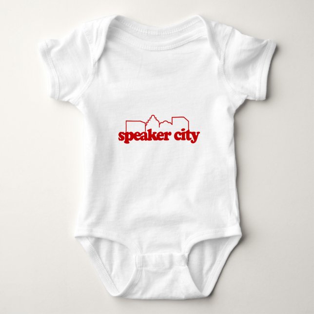 Speaker City old school Baby Bodysuit (Front)