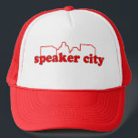 Speaker City Trucker Hat<br><div class="desc">Let them know you all business and your business is Speaker City! Available in many sizes and styles including women’s and kid’s</div>