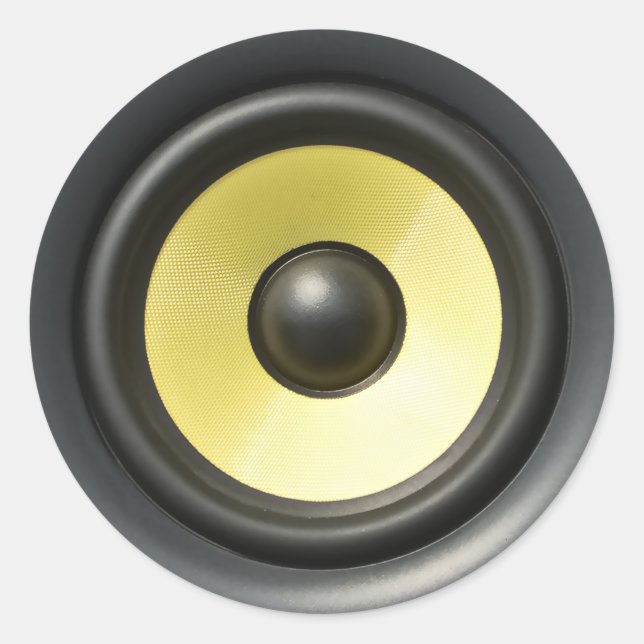 Speaker Cone Classic Round Sticker (Front)