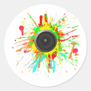 Speaker Cone Classic Round Sticker