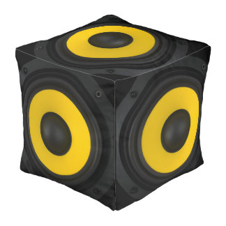 Speaker Cube Sound Nostalgic Perfect Seat Chair Pouf