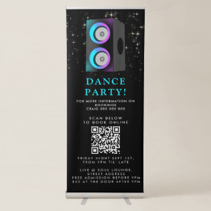 Speaker DJ Music Dance Party Promotional Event Retractable Banner