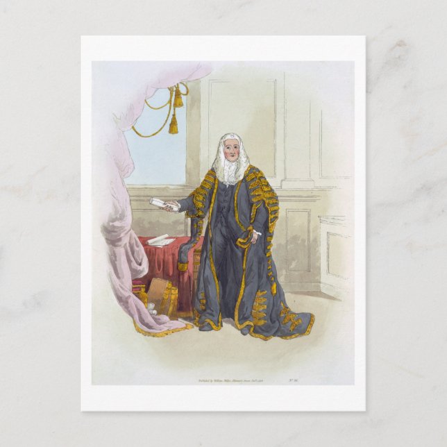 Speaker of the House of Commons, from 'Costume of Postcard (Front)