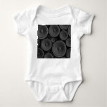 Speakers: Continuous Texture Seamless Pattern. Baby Bodysuit