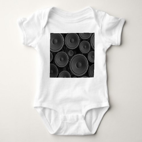 Speakers Continuous Texture Seamless Pattern Baby Bodysuit