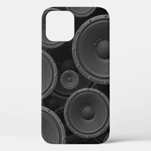 Speakers Continuous Texture Seamless Pattern iPhone 12 Case