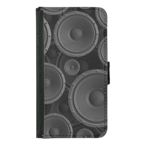 Speakers Continuous Texture Seamless Pattern Samsung Galaxy S5 Wallet Case
