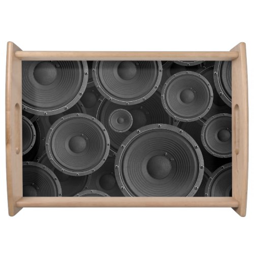 Speakers Continuous Texture Seamless Pattern Serving Tray