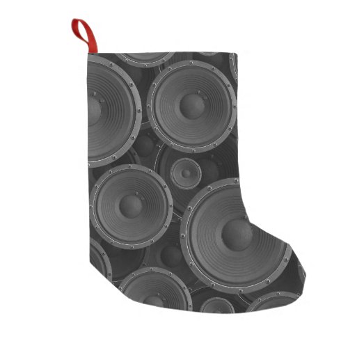 Speakers Continuous Texture Seamless Pattern Small Christmas Stocking