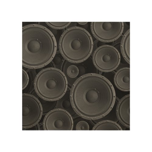 Speakers Continuous Texture Seamless Pattern Wood Wall Art