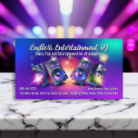 Speakers Dj Party Music Deejay DJs Disc Jockey Business Card