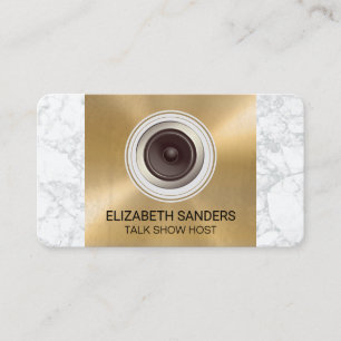 Speakers Marble Gold Metal Business Card