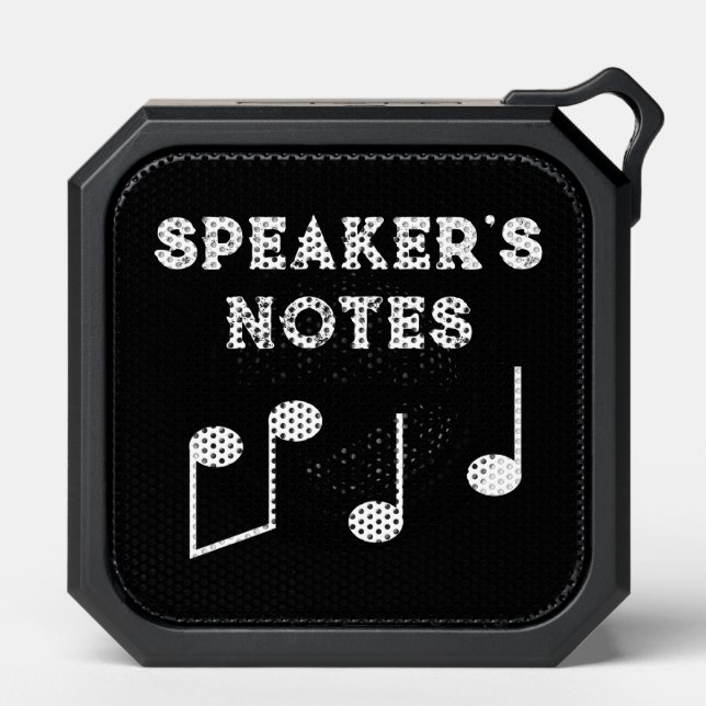 Speaker's Notes Funny Humor Novelty Bluetooth Speaker (Front)
