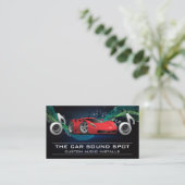 Speakers Subs | Musical Notes | Sports Car Business Card (Standing Front)