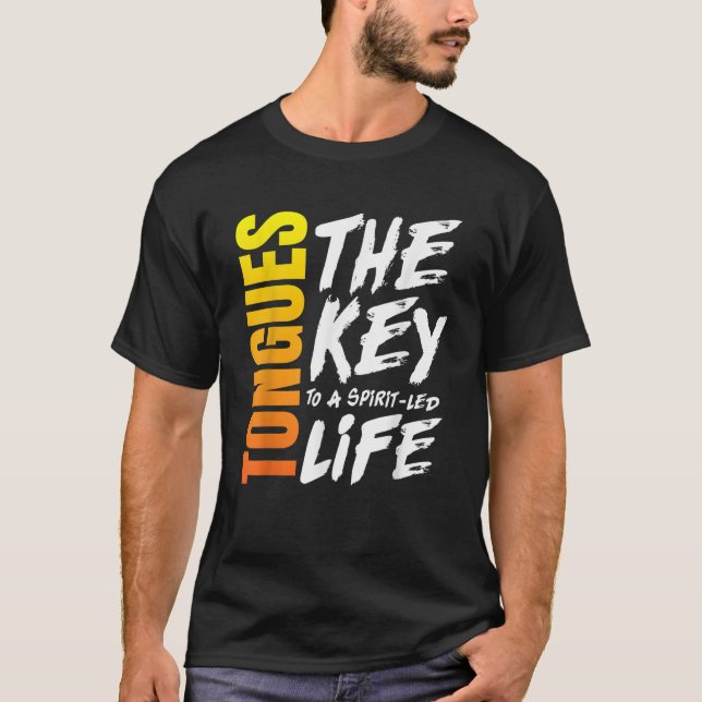 Speaking in Tongues Gift Christian Bible Spirit Le T-Shirt (Front)