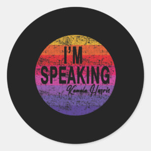Speaking Kamala Harris 3 Classic Round Sticker
