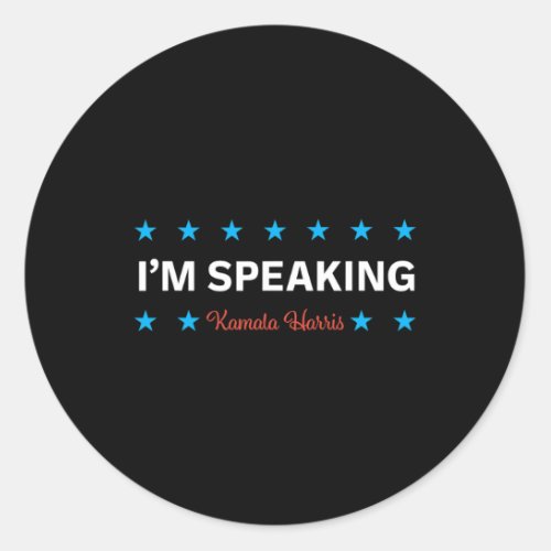 Speaking Kamala Harris  Classic Round Sticker