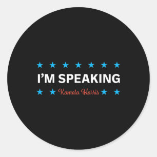 Speaking Kamala Harris Classic Round Sticker