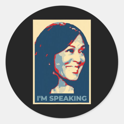 Speaking Kamala Harris Quote Vp Debate 2020 Poster Classic Round Sticker