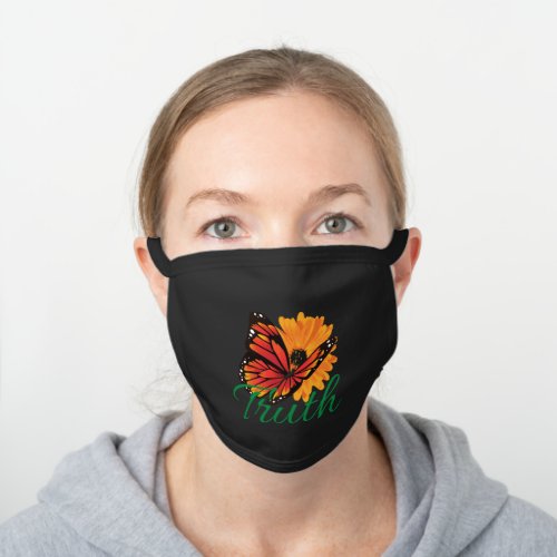 Speaking Truth Black Cotton Face Mask