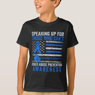 Speaking Up For Who Can't Child Abuse Awareness Bo T-Shirt