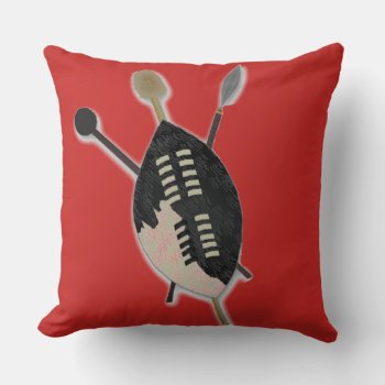 Spear And Shield Throw Pillow by GKDStore at Zazzle