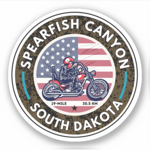 SPEARFISH CANYON SCENIC BYWAY MOTORCYCLING STICKER