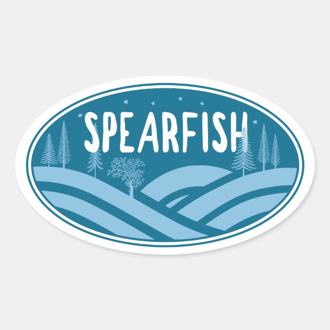 Spearfish South Dakota Outdoors Oval Sticker (Front)